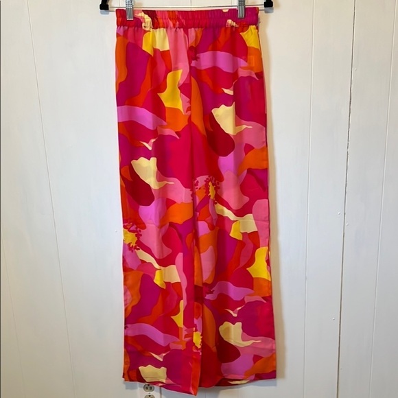 Girl Soul Pants - Girl Soul 2 Piece Vibrant Multicolor Wide-Leg Pants & Top